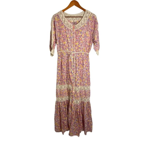 NWT LOVESHACKFANCY Callan Dress Jetset Maxi Lace Floral Boho- size 2 - Picture 13 of 13